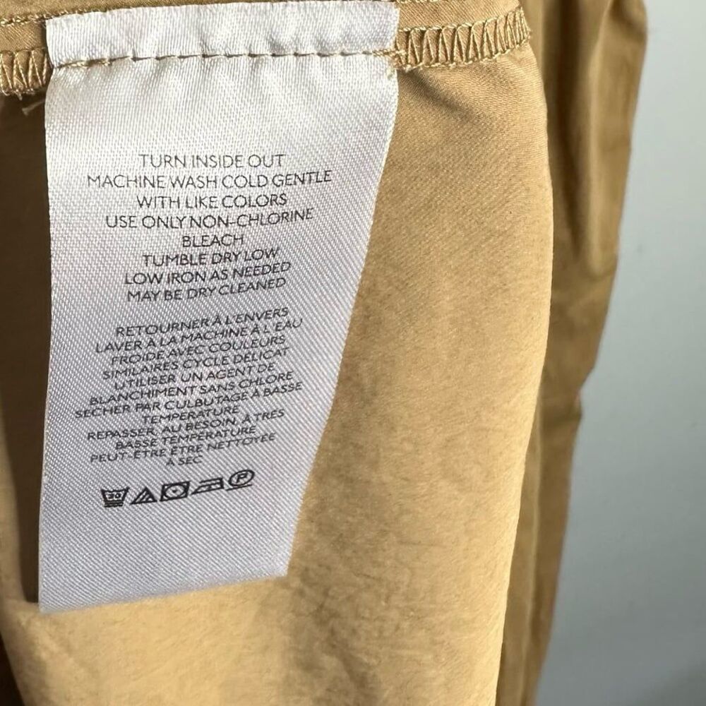 Maeve Anthropologie Taupe Utility Shirt Dress Midi Length Size Large - Picture 6 of 12
